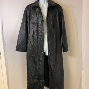 Men’s leather trenchcoat